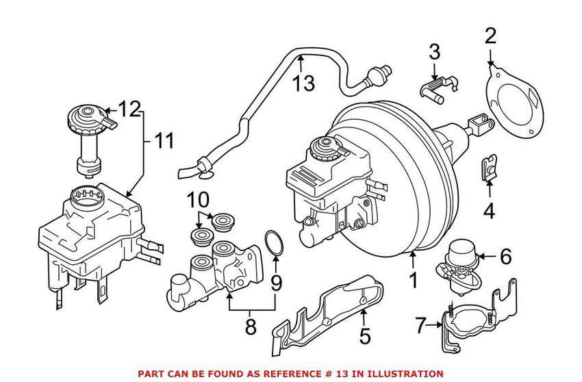 BMW Brake Vacuum Hose - Rear 11667560242